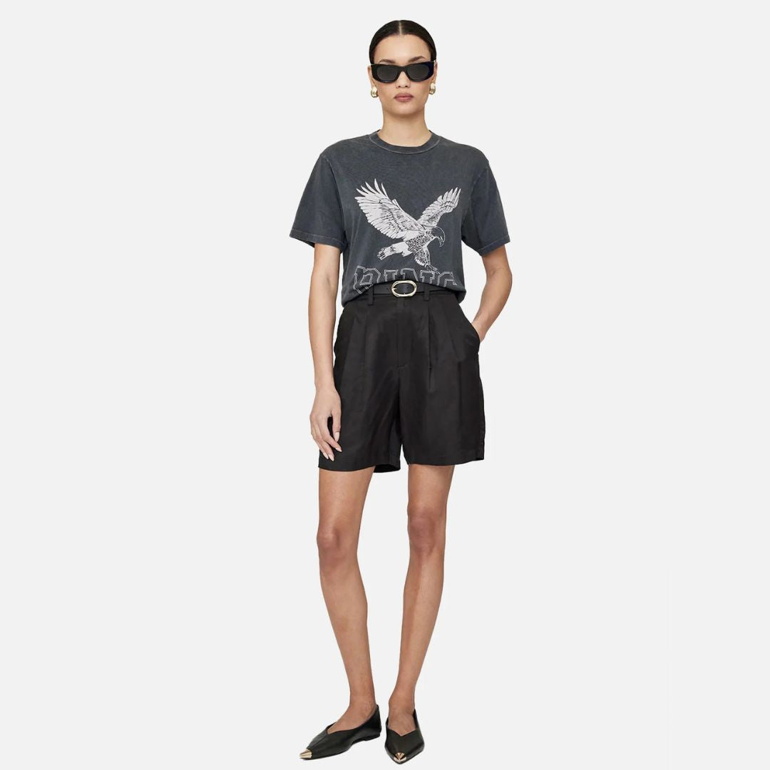 Lili Tee Retro Eagle Washed Black