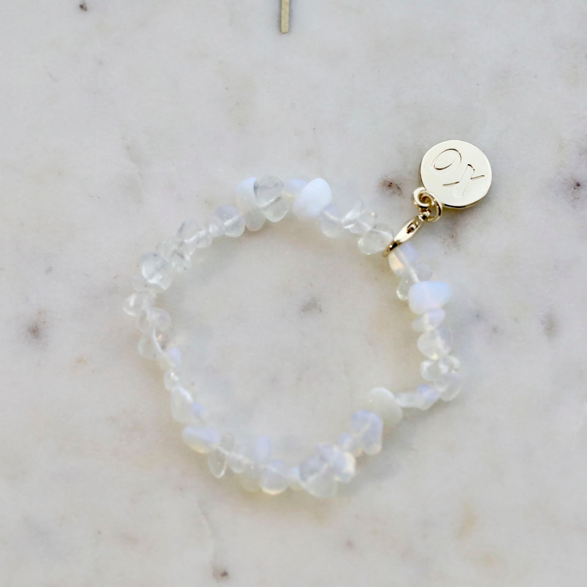 I AM CALM Opalite Crystal Chip Bracelet by Mrs V – Calming and Transformative Jewellery