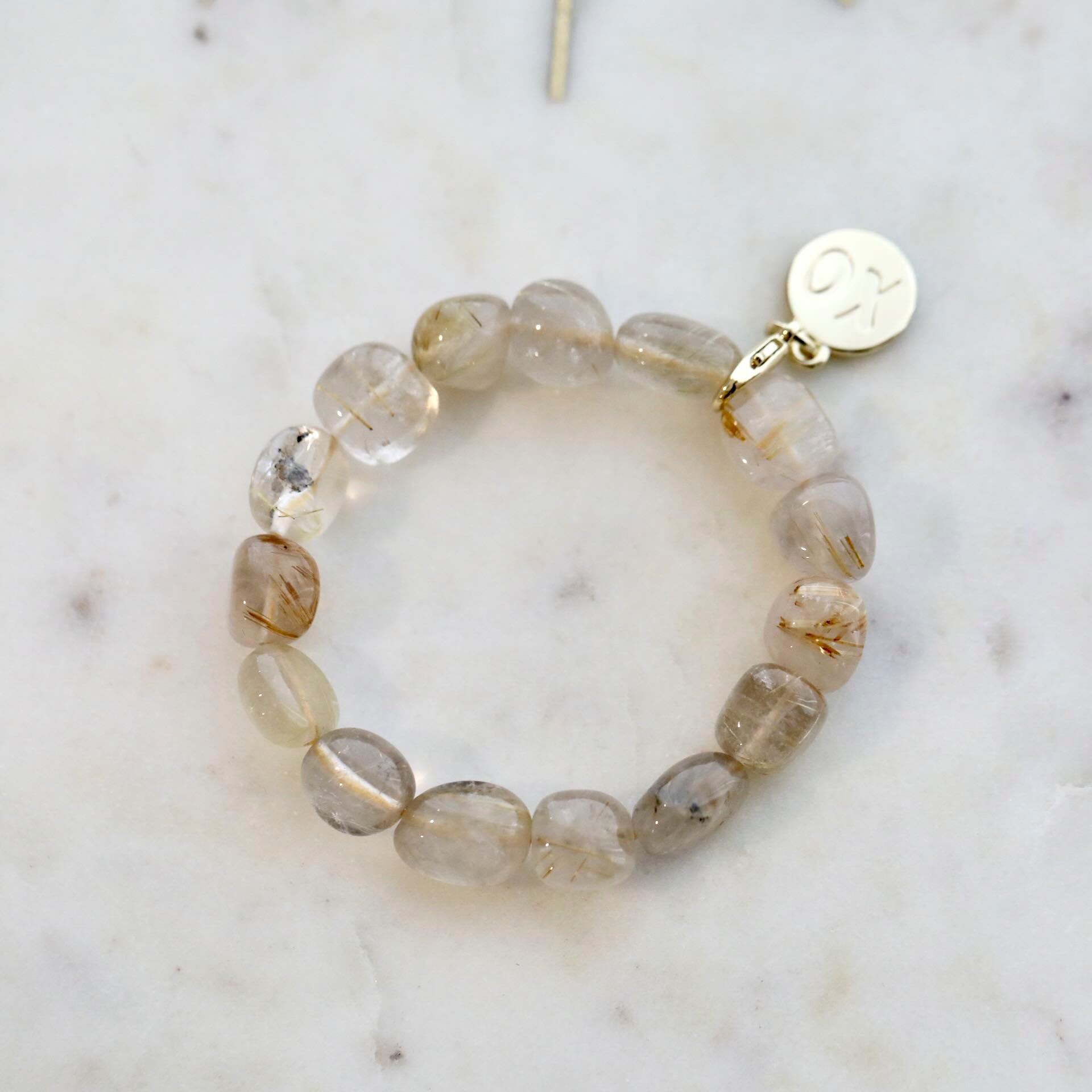 I AM INSPIRED Rutilated Quartz Crystal Bracelet by Mrs V – Inspiring and Protective Jewellery