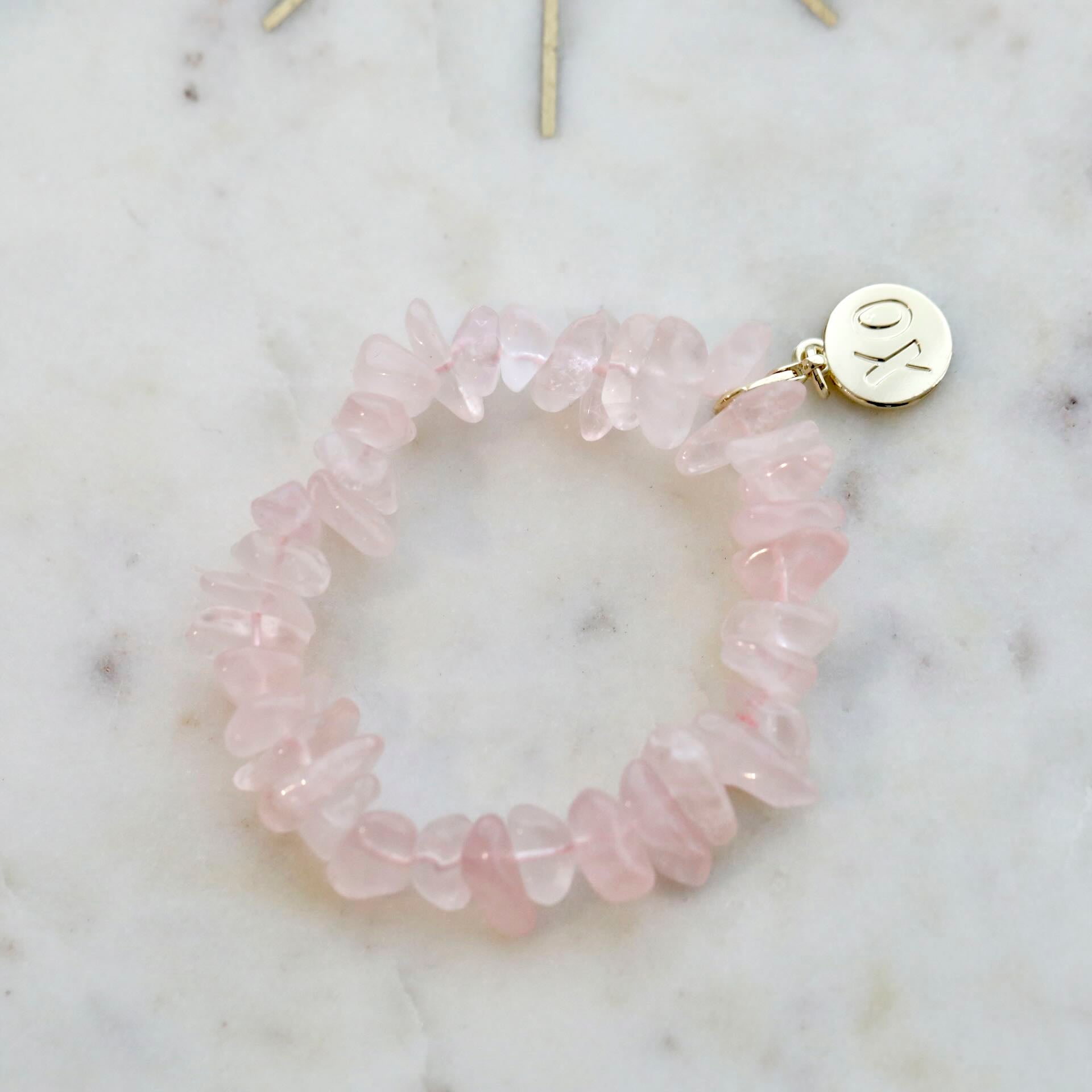 I AM LOVED Rose Quartz Crystal Bracelet by Mrs V – Empowering and Healing Jewellery