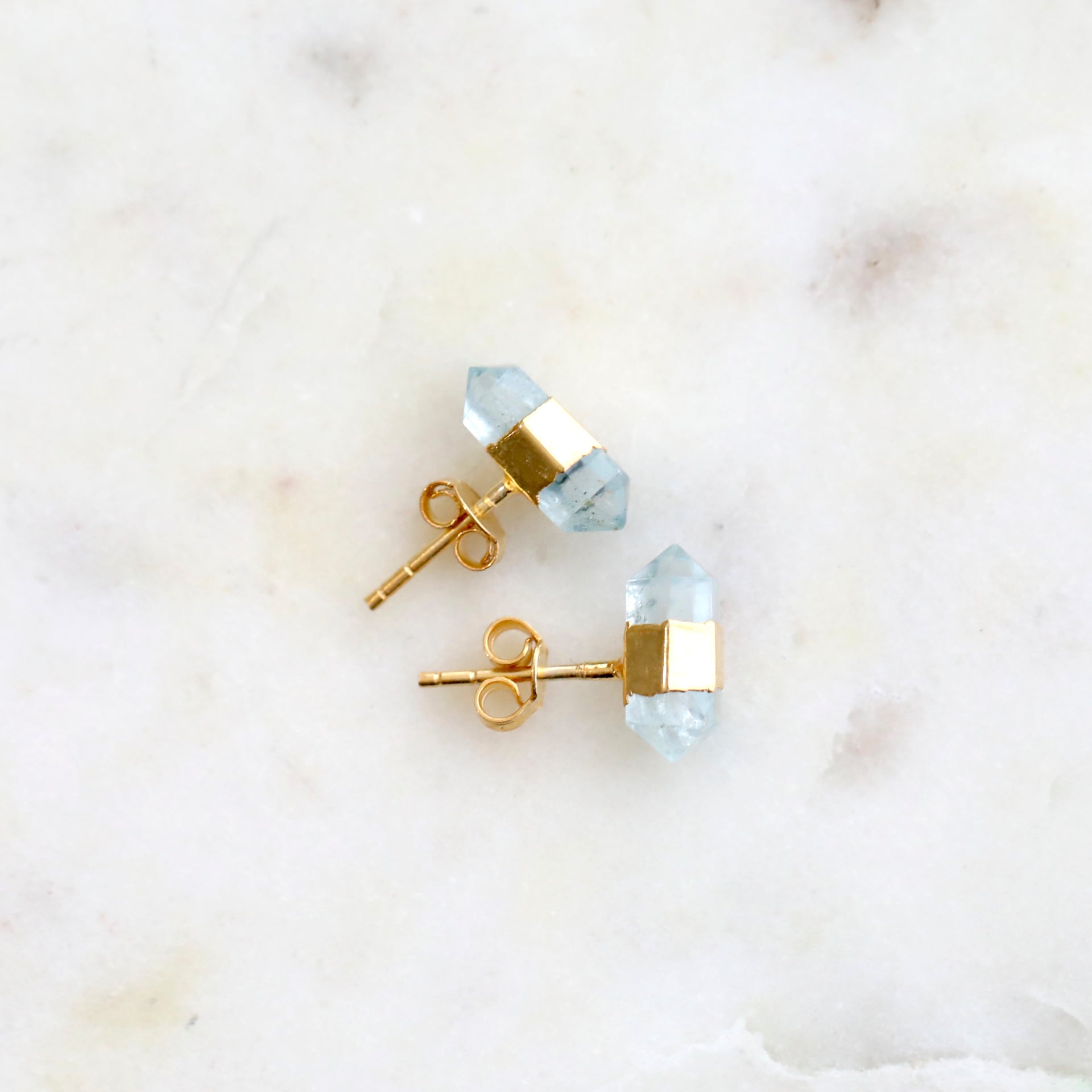 Crystal Quartz Stud Earrings