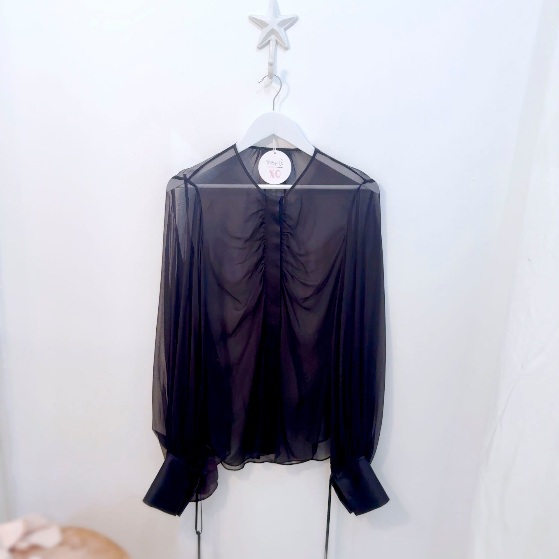 Black Silky Shirt by Lee Mathews