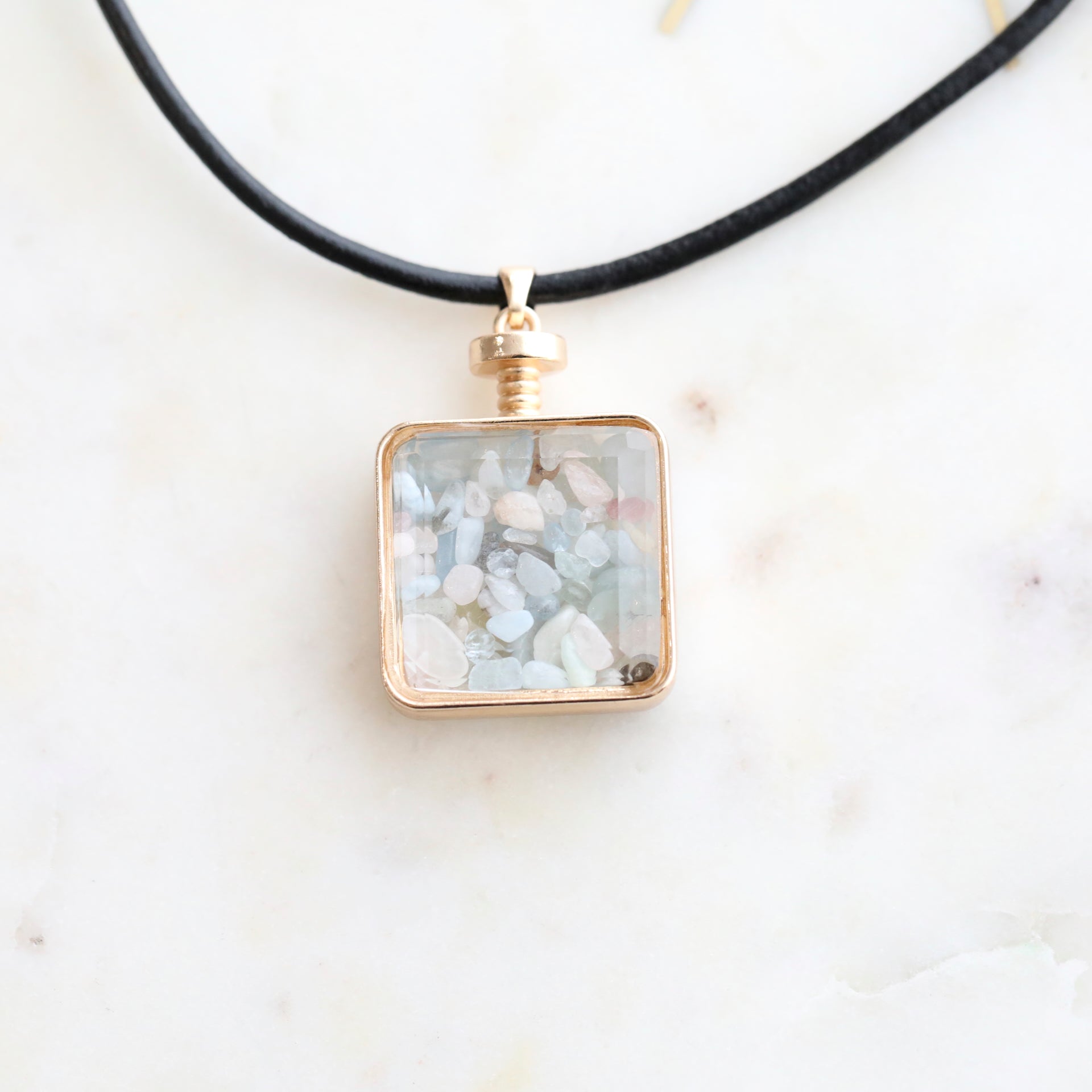 Morganite Crystal Pendant Perfume Bottle Wishing Necklace by Mrs V – Enhancing Self-Love