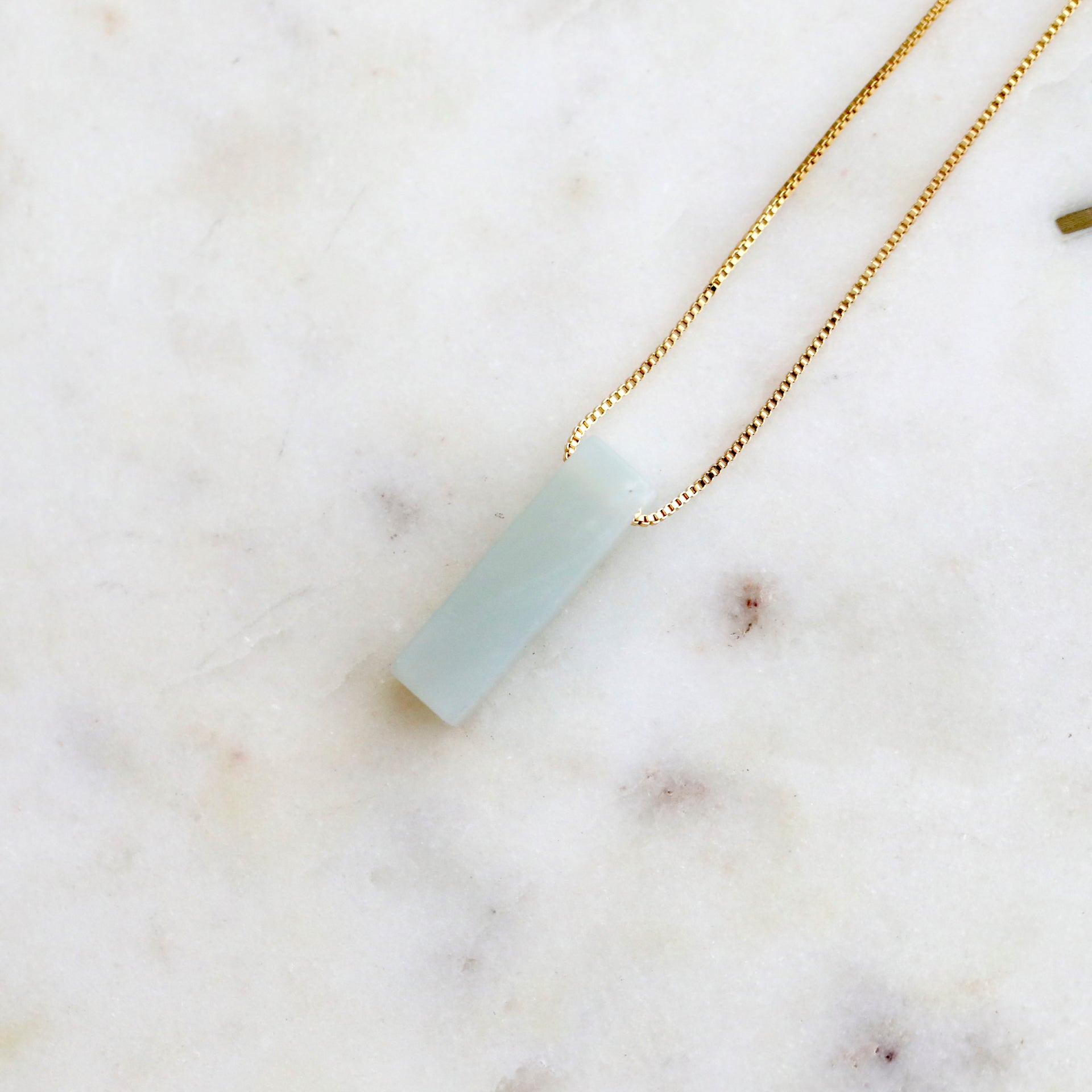 Crystal Bar with 18K Gold Necklaces