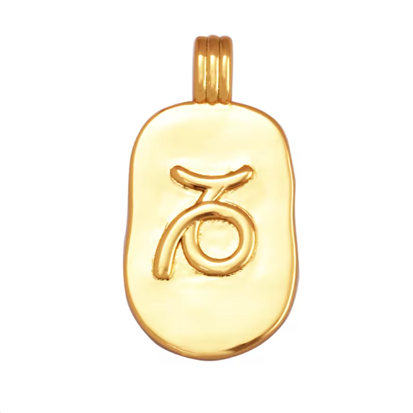 Capricorn Zodiac Gold Pendant by Mrs V – Ambitious and Disciplined Symbol