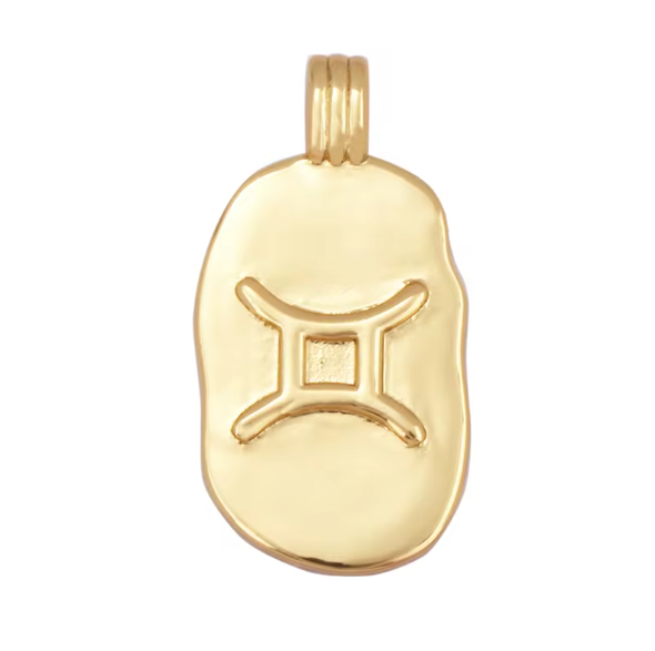 Gemini Zodiac Gold Pendant by Mrs V – Versatile and Curious Design