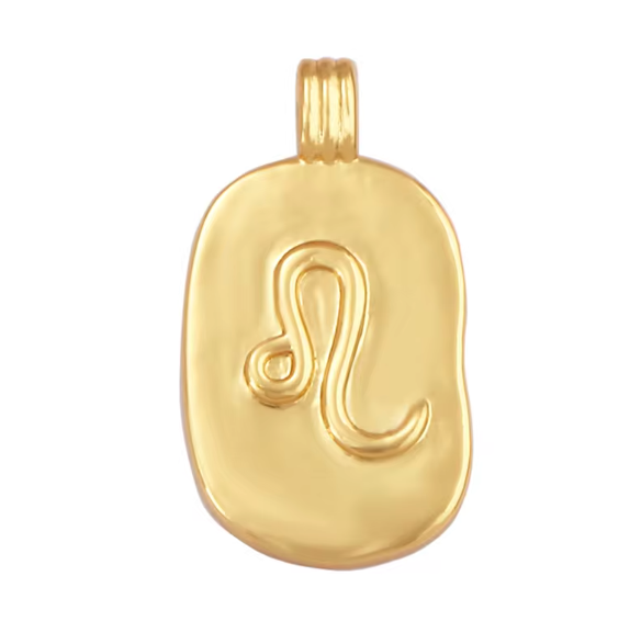 Leo Zodiac Gold Pendant by Mrs V – Radiant and Confident Design