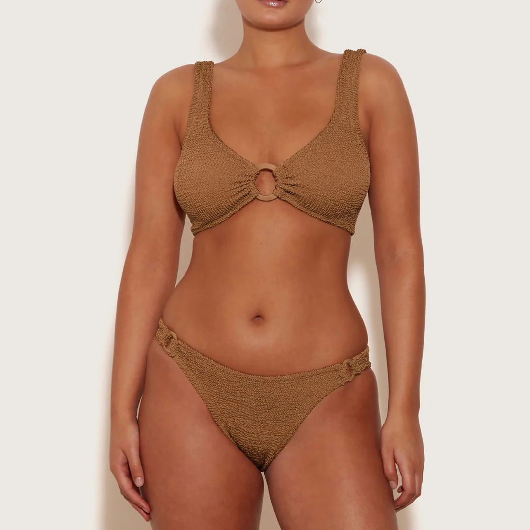 Hallie Bikini Metalilic Cocoa