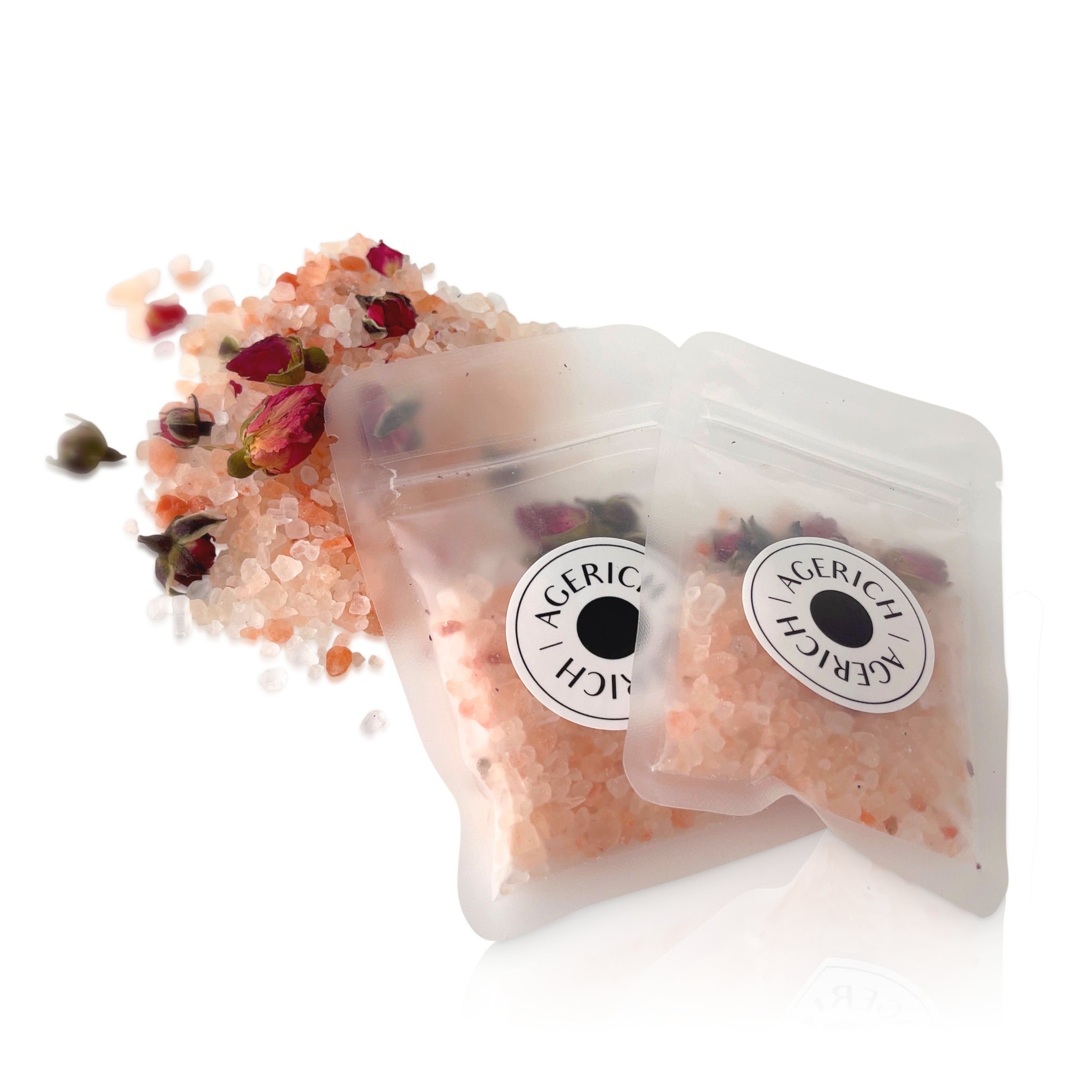 10-Pack of Bath Salts by Mrs V – High Grade Himalayan with Rose Petals